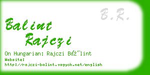 balint rajczi business card